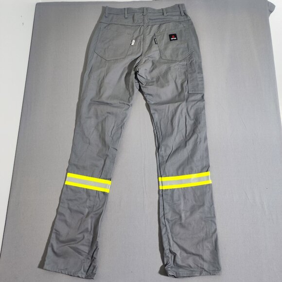 Crude Workwear Pants men's sz W34/L38 grey extra long flame resistant NWT - Picture 3 of 16
